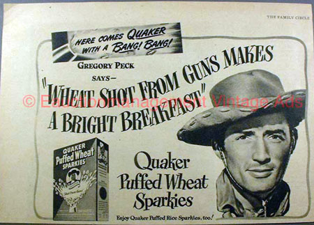 Gregory Peck Sparkies Ad