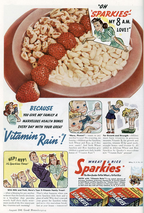 1941 Sparkies Vitamin Rain Ad