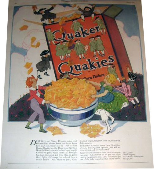 1921 Quaker Quakies Advertisement