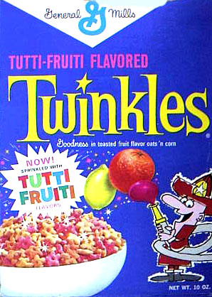 Tutt-Fruiti Twinkles Cereal Box