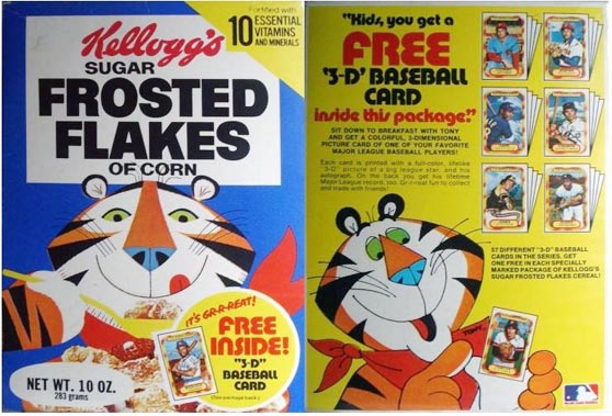 Sugar Frosted Flakes 3-D Baseball Cards