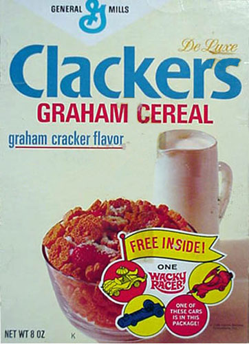 Clackers Cereal Box