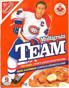 1992 Canadian Team Cereal Box