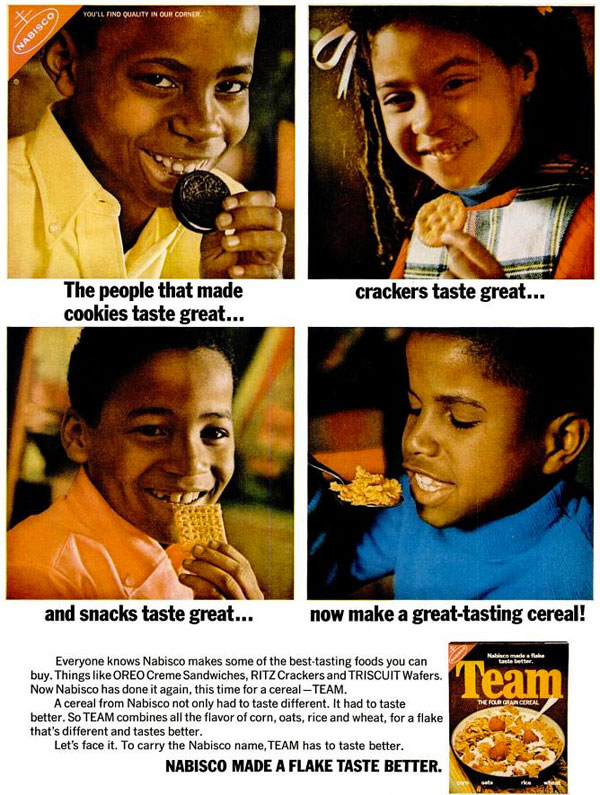 1970 Team Cereal Magazine Ad