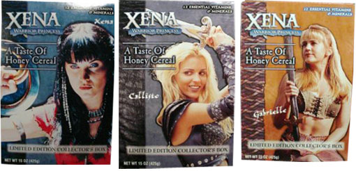 The Three Xena Cereal Boxes