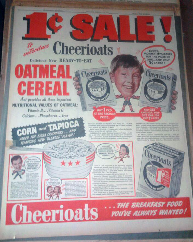 Early 1940s Cheerioats Ad