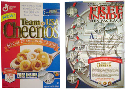 1996 Team USA Cheerios Box