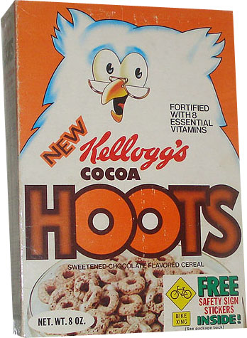 1972 Cocoa Hoots Cereal Box