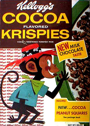 Late 1950's Cocoa Krispies Cereal Box