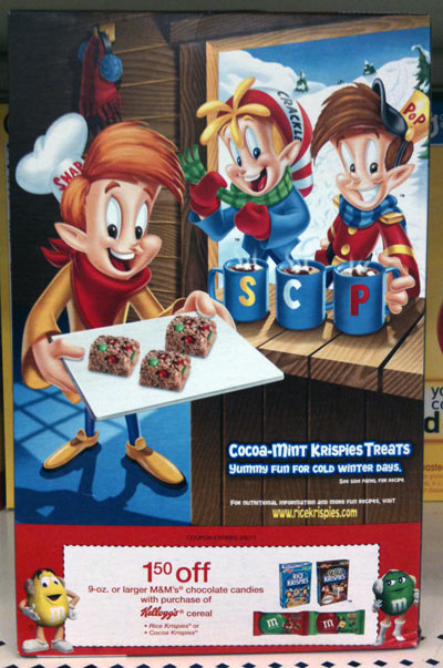 Winter 2010 Cocoa Krispies Box - Back