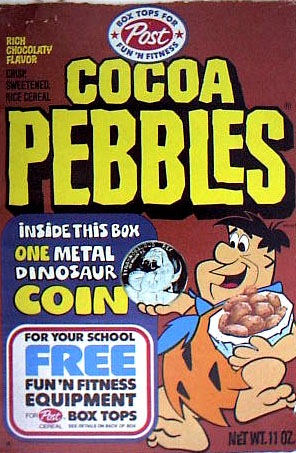 Cocoa Pebbles Box - Dinosaur Coin