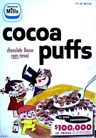 Early 60's Cocoa Puffs Box