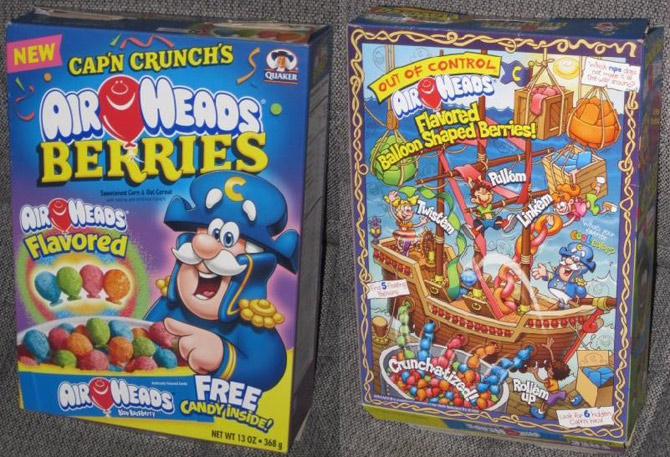 Airheads Berries Cereal Box