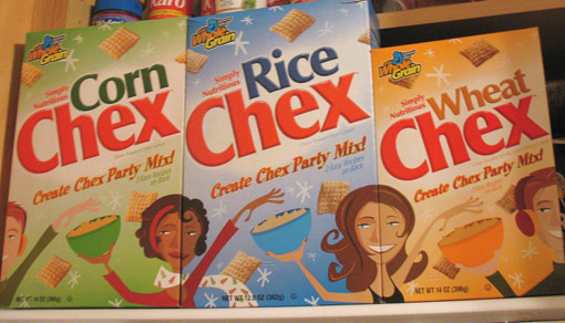 Intertwining Holiday Chex Boxes