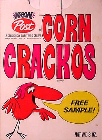 1967 Free Sample Corn Crackos Box