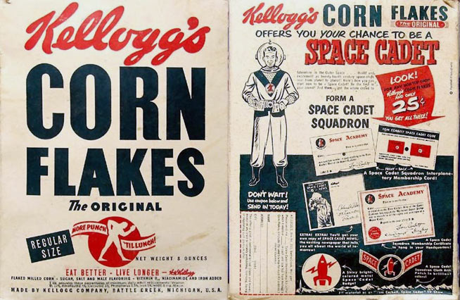 Kellogg's Corn Flakes Box - Space Cadet