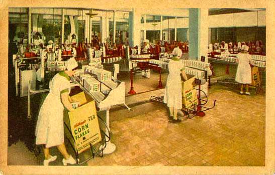 Vintage Kellogg's Factory Postcard