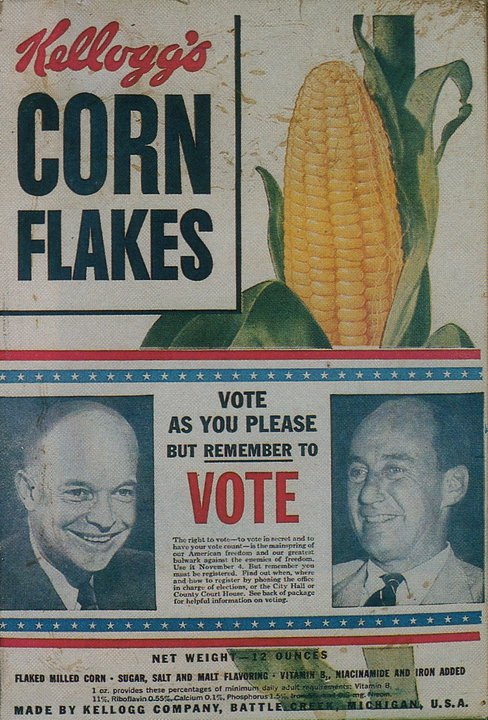 1952 Eisenhower Corn Flakes Box