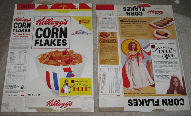 Corn Flakes Miss America Doll