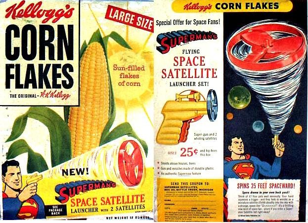 Corn Flakes Superman Space Satellite Box