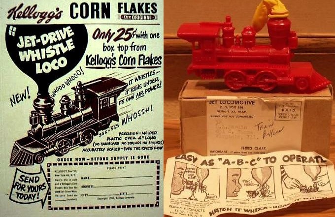 Corn Flakes Jet-Drive Whistle Loco