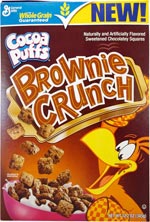 Brownie Crunch Cereal Box - Front
