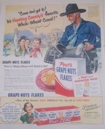 Hopalong Cassidy Grape-Nuts Flakes