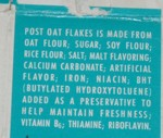 Post Oat Flakes ingredients