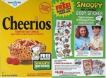 Cheerios Snoopy Body Sticker Box