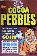 Cocoa Pebbles Box - Dinosaur Coin