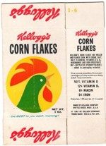 1961 Kellogg's Corn Flakes Mini Box